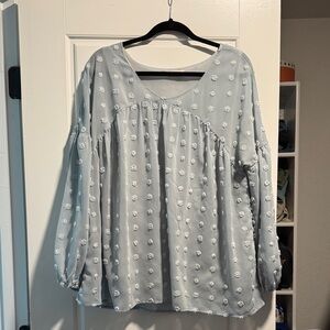 Elegant Blue Women's Top